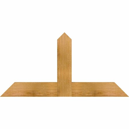 Ekena Millwork Portland Rough Sawn Timber Gable Bracket, Western Red Cedar, 36"W x 18"H x 2"D x 4"F, 12/12 Pitch GBW036X18X0204POR00RWR